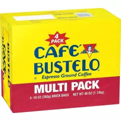 4-PACK Cafe Bustelo Ground Coffee 10 oz (Total 40 oz)