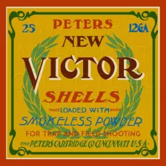 Reproduction Vintage Peters "New Victor" Shells Label Canvas Print