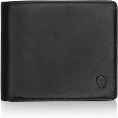 Executive 2 ID/1 ID Window RFID Wallet for Men, Full Grain Leather, Bifold Top F