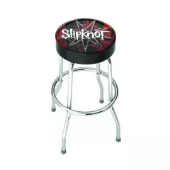 Rocksax Slipknot Bar Stool with Padded Swivel Seat, Chrome Legs and Footrest 72c