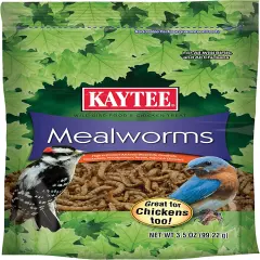 Wild Bird Food Mealworms for Bluebirds, Wrens, Robins, Chickadees, Woodpeckers, 