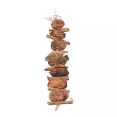 Nuts Parrot Toy Relieve Boredom Hanging Bird Bark Chewing String Toy For Pets