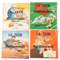 Lot of (4) Different 1958 and 1959 Louisiana Tech College Football Programs