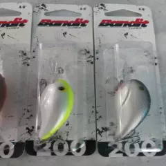 Lot of 4 Bandit 200 Lures In 4 Great Fish Catching Colors!