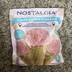 NEW Nostalgia SWEET STRAWBERRY Ice Cream Mix 8oz Packs Exp 12/20/2025