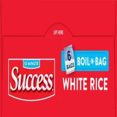 Success Boil-in-Bag Rice, White Rice, Quick and Easy Rice Meals, 21-Ounce Box