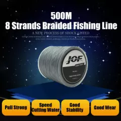 546Yds 8 Strands Fishing Braided Line Abrasion Resistant PE Saltwater Freshwater