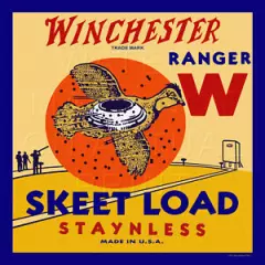 Reproduction Vintage Winchester Ranger Skeet Load Shell Box Label Canvas Print