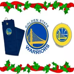 GOLDEN STATE WARRIORS "NEW" Golf Towel & Hat / Cap Clip with Golf Ball Marker