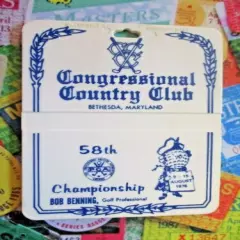 vtg - PGA TOUR Golf Bag Tag - 1976 PGA CHAMPIONSHIP - Congressional CC