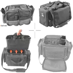 VISM Expert Jumbo Range Bag Tactical Shooting Range Pistol Bag Hunting URB GRAY