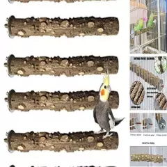  Bird Perch Bird Stand Wood Parrot Branch Platform Toys Natural Prickly Stick 