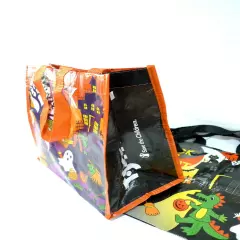 2 Trick or Treat PLASTIC TOTE BAGS Halloween Candy Loot Bags