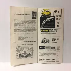 1963 Silverstone Nottingham Sports Car Club Program Sabre Six by Reliant Racing