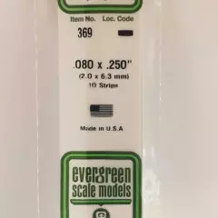 Evergreen Scale Models 24" Strip Pack, .080x.250 (10), EVG369