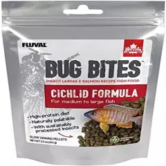 Bug Bites Cichlid Fish Food, Pellets for Medium to Large Sized Fish, 3.53 Oz., A