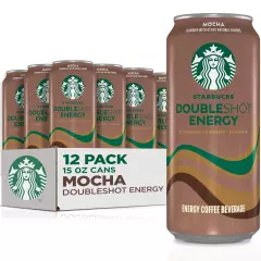 Doubleshot Energy Drink Coffee Beverage, Mocha, Iced Coffee, 15 Fl Oz Cans (12 P