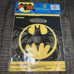 Vintage 1982 Batman Candy Loot Bags Party Supplies Pack of 8 DC Comics