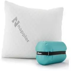 Small Shredded Memory Foam Pillow for Travel and Camping - Medium White