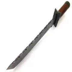 Handmade Damascus Heavy Duty Machete 17 inch with Scabbard Razor Sharp CK2006