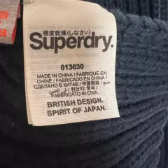 Superdry Super Cable Chunky Knit Navy Blue Unisex Scarf