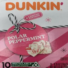 Dunkin POLAR PEPPERMINT 10 Keurig K Cups Limited Edition Flavor Exp AUG 20 2024