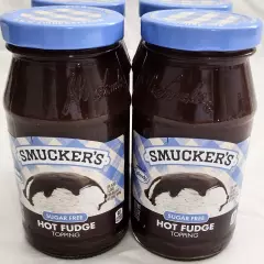 4 Smucker's Sugar Free Hot Fudge Topping - 4 Jars 11.75oz Each - Made W/ Splenda