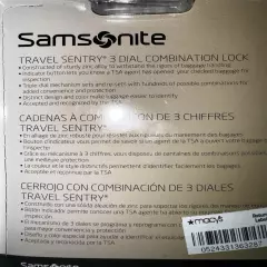 2x Samsonite Travel Sentry 3 Dial Combination Lock TSA Approved New! Sealed