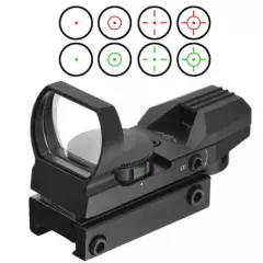 Red Green Dot Rifle Scope 4 Reticles Reflex Sight Tactical 20mm/22mm Mount Rail