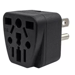 US Travel Plug Adapter EU/UK/AU/In/CN/JP/Asia/Italy/Brazil to USA (Type B)