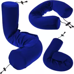 Dot&Dot Twist Memory Foam Travel Pillow for Airplanes - Travel Neck Pillow for S