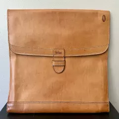 Hartmann Saddle Belting Leather Gusseted Document Holder Portfolio Attache