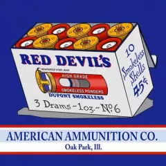 Reproduction Vintage Red Devil's 12ga Shotgun Shell Label Canvas Print