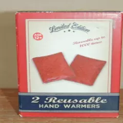 L@@K! NIB 2 Reusable Hand Warmers Limited Edition by Samsonico Solid Red Color