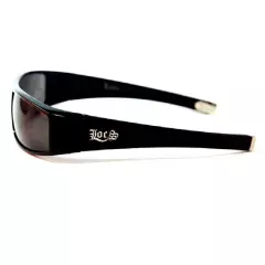 Locs Sunglasses - Men's - Matte Black Rectangular / Wrap Around Frame Free Post