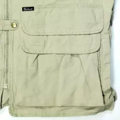 Woolrich Mens L Fishing Hunting Vest Zipper 18 Pouch/Pockets Vented Mesh Khaki