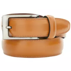 PE Men's Timothy Faux Leather Tan Belt-Size Medium 34-36