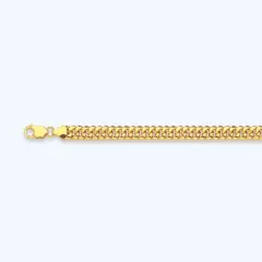 10k Yellow Gold 3.0mm Miami Cuban Chain Bracelet Size 7"-9" Hollow