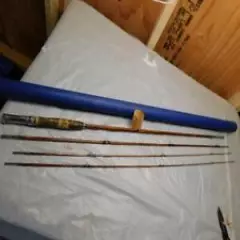 Bamboo Fly Rod 3/2, no marks, with blue tube