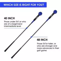 40" 48" Golf Swing Trainer Golf Strength & Tempo Training Aid Tool Sports