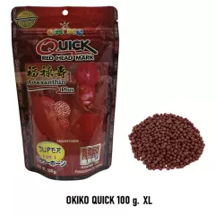 4 x100g. Fish Food Okiko Quick Red Head Mark Flowerhorn Cichlid Floating Pellets