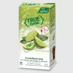 (100 Packets ) True Lime Sugar Free, On-The-Go, Caffeine Free Powdered Drink Mix