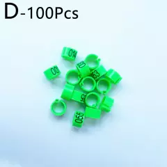 100pcs 8mm Plastic Pigeon Leg Foot Rings Bands Pigeon Bird Clip Supplies