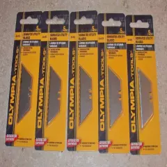 Lot of 5 Olympia Tools 33-032 5 Count Serrated Utility Blades for Box Knife 