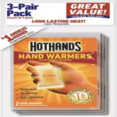 LOT OF 4 HOT HANDS HAND WARMERS GREAT VALUE BAGS (3-pair PACKS) FREE SHIPPING!!