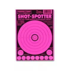 Thompson Target Shot Spotter Pink Ultra Bright Adhesive Shooting Targets - 6"x9"