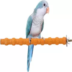 Wood Perch Stand Paw Grinding Stick Toy Colorful Pet Bird Cage Stand Platform fo