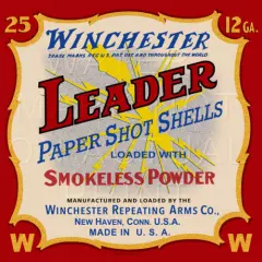 Reproduction Vintage Winchester Leader 12 GA Paper Shot Shells Canvas Print