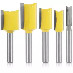 5Pcs 1/4" Shank Straight Dado Router Bit Double Flute Straight Cut Router Bitφ