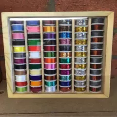 72 Spools of Fly Tying Thread, Tinsel, Floss, Wool, Copper and Lead Wires